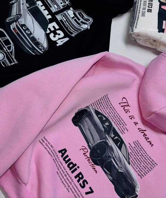 Pink Hoodie – Audi RS7 Sport Car Print