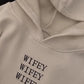 Beige Hoodie – Wifey Wifey Minimalist Text Print