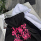 Black Hoodie – ‘Amor Amour’ Artistic Graffiti Print
