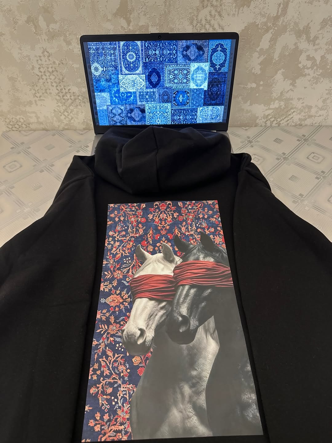 Horse & Flag Art Hoodie