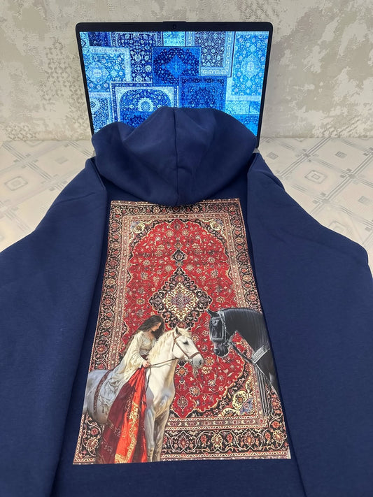 Traditional Persian Carpet Print Hoodie