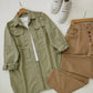 Military Olive green Button-Down Shirt 3-piece combo