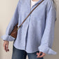 ZODIC Striped Button-Down Shirt with Crop Top & Pants 3-piece & 2-piece set