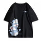 SHARK STACK Tee – Kawaii Ocean Vibes on Black
