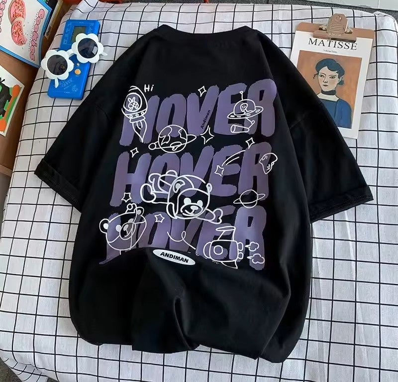 Hover Bear Graphic T-Shirt – Chill & Cozy