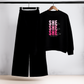 SHE SHE Bold Black Sweatshirt & Trouser Set