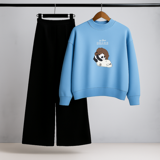 We Bear Bear Sky Blue Sweatshirt & Trouser Set