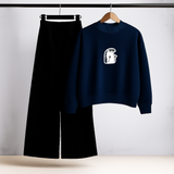 Ghostly Mood Navy Sweatshirt & Trouser Set