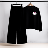 Hello Kitty Black Sweatshirt & Trouser Set