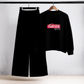 Forever Sleepy Mood Black Sweatshirt & Trouser Combo