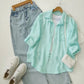 Mint green Button-Down Shirt 3-piece combo