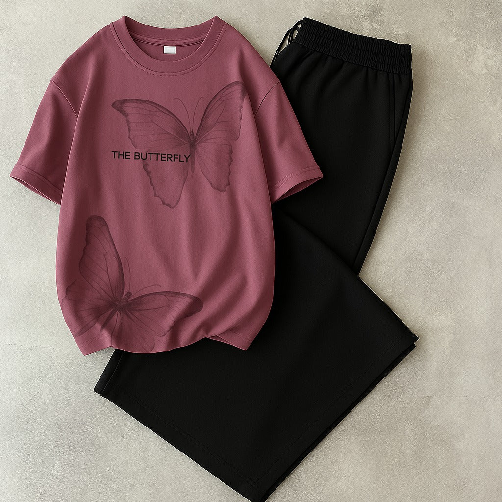 The Butterfly Quote (Maroon) Combo