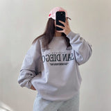 Light Grey “San Diego” Oversized Sweatshirt – Minimal Casual Wear