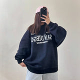Navy Blue “San Diego” Sweatshirt – Classic Oversized Casual Wear
