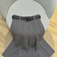 Charcoal Grey Elegant Pleated Skirt