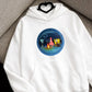 Night City Cartoon Graphic Hoodie – White Oversized Streetwear