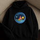 Night Camp Cartoon Graphic Hoodie – Black Oversized Hoodie
