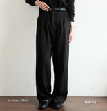 Black High-Waist Wide-Leg Pants – Timeless Formal Essential