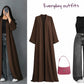 ZODIC Mocha Brown Everyday Abaya Combo