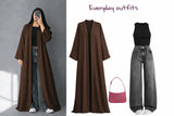 ZODIC Mocha Brown Everyday Abaya Combo