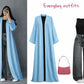 ZODIC Ice Blue Minimal Abaya Combo