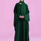 Farasha flowy cut abaya - Dark Green