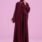 Basic Kimono Style Abaya - Burgundy