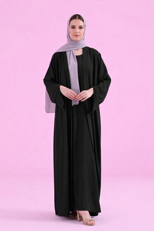 BLack Kimono Style Abaya