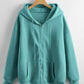 Mint Green Zipper Hoodie – Minimal Aesthetic Style