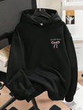 Find Inner Peace Ribbon Hoodie - Black