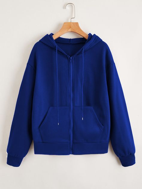 Royal Blue Zip-Up Hoodie