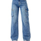 Blue Wide-Leg Jeans