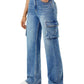 Blue Wide-Leg Jeans