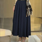 Navy blue pleated premium skirt