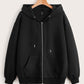 Classic Black Zip-Up Hoodie