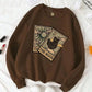 Brown Vintage Graphic Oversized Sweatshirt
