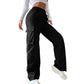 Black High Waist Cargo Jeans