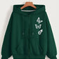 butterflies Zipper Hoodie – Cozy Green Aesthetic