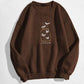 Butterflies Cup Printed Sweatshirt – Chocolate Brown
