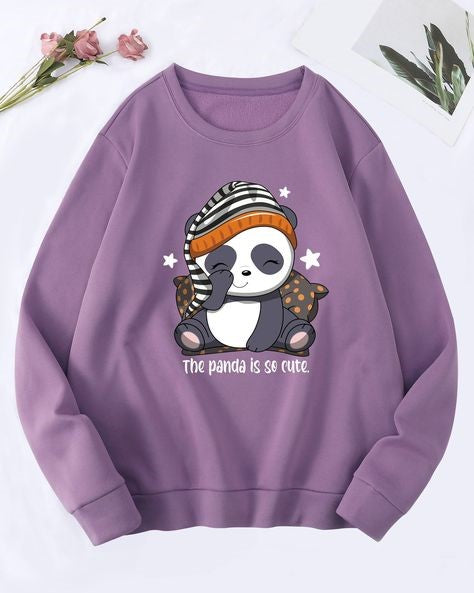 Cozy Panda Purple Sweatshirt