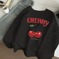 Black Cherry Print Sweatshirt