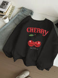 Black Cherry Print Sweatshirt