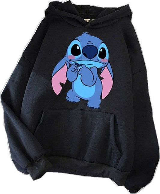 Blue Stitch Oversized Hoodie – Soft Fleece