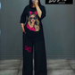 Barbie Bow Graphic Co-Ord Set – Black & Pink